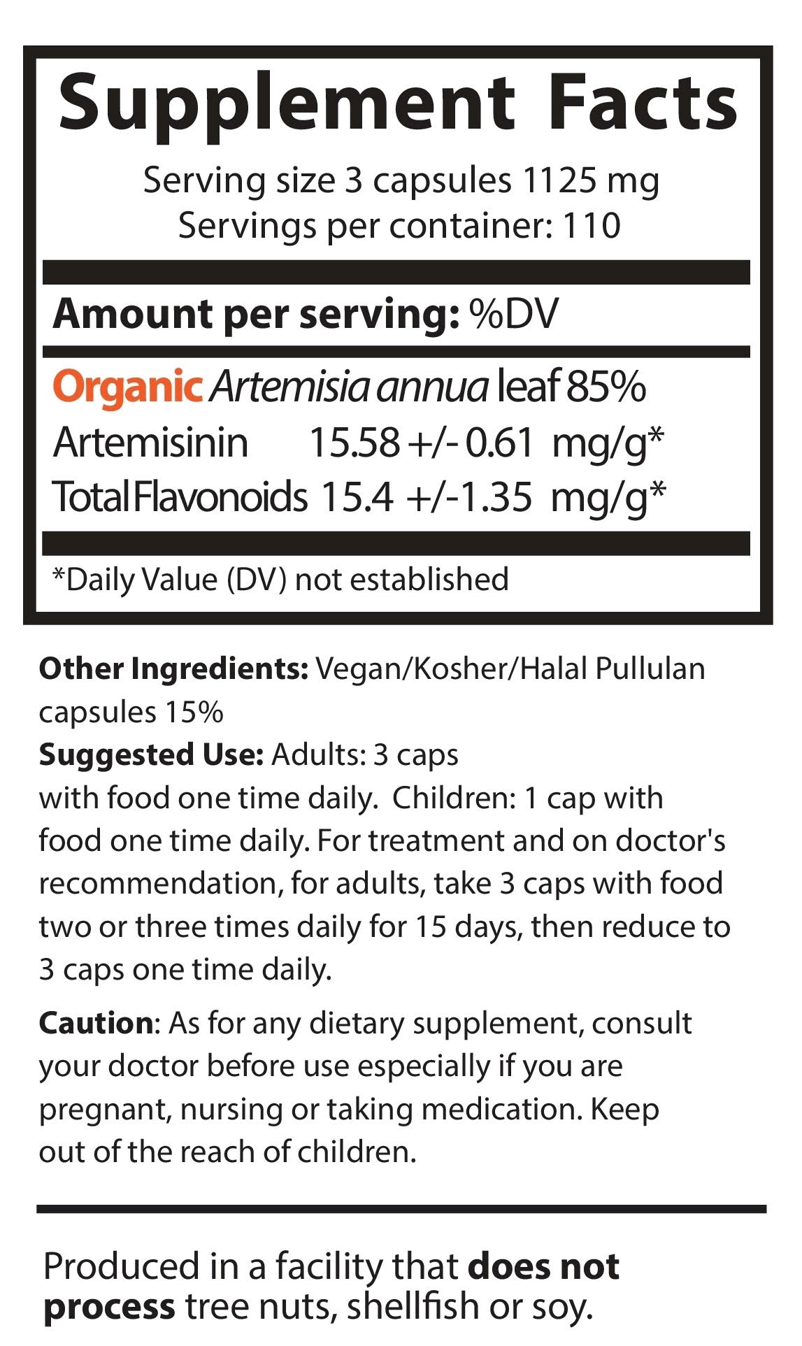 Artecinua™ - 330ct - Label