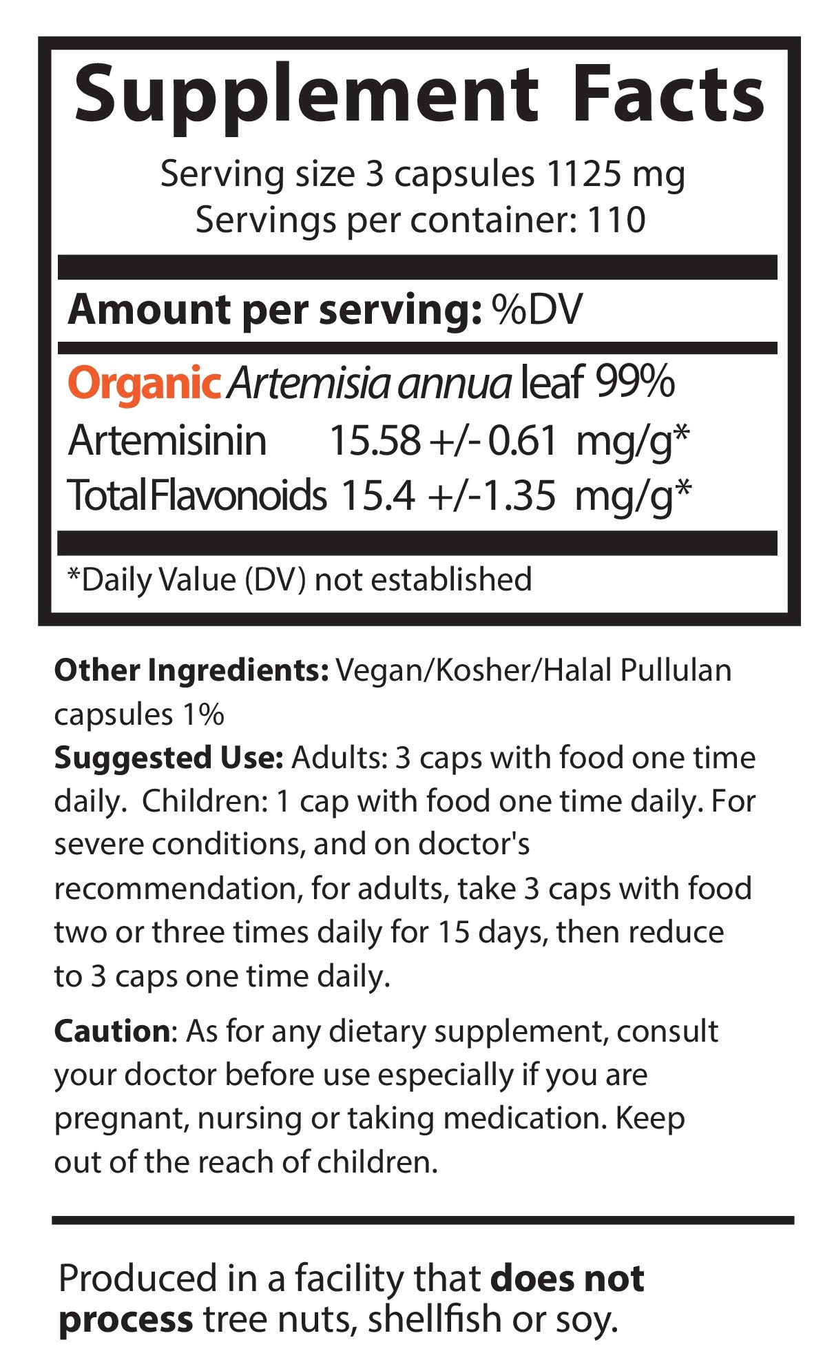 Artecinua™ - 330ct - Label